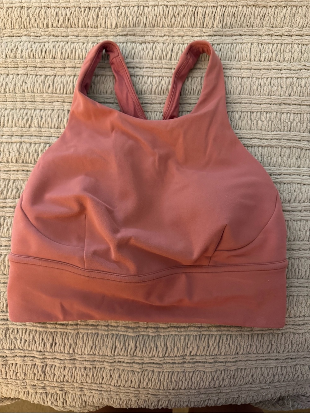 lululemon athletica High-Neck Sports Bra in Dusty Rose